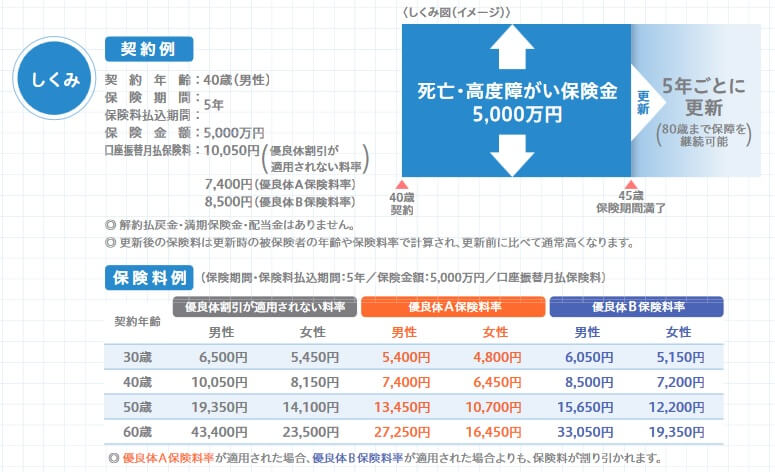 定期保険Rタイプの保障内容(出典:大同生命 Rタイプ無配当満期定期保険(無解約返戻金型)パンフレット2023年12月版)